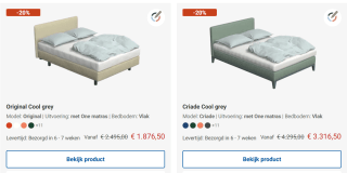 20% korting of meer op alles bij Auping