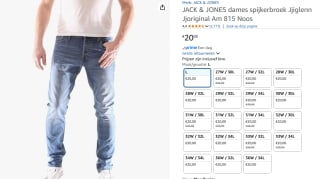 JACK & JONES slim fit jeans JJIGLENN JJORIGINAL blue denim voor €20 bij Amazon