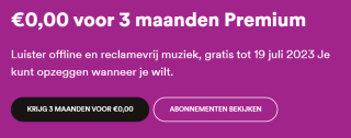 Probeer 3 maanden gratis Spotify premium