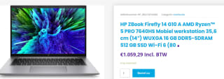 HP ZBook Firefly 14 G10 A - Mobile Workstation voor €1.059,29 bij Techfabrique