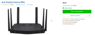 ACER Predator W6x Wifi 6 Gaming-router voor €48,99 bij Coolblue