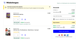 Gratis UNO Star Wars: The Mandalorian bij aankoop van geselecteerde spellen bij Bol