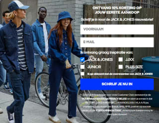 10% korting op je eerste bestelling bij Jack&Jones