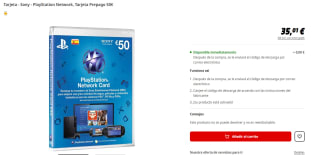 Tarjeta PlayStation Network de 50€ por solo 35,01€