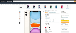Smartphone da Apple, modelo iPhone 11 de 64 GB na cor branca - R$ 2.940,99