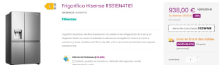 Frigorífico Hisense RS818N4TIE1 por 908€