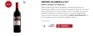 Pack de 6 Botellas de Señorío de Amézola 2017 por 35€