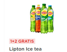 1+2 gratis op alle Lipton Ice Tea 1,5l flessen bij de Plus