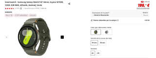 Smartwatch Samsung Galaxy Watch7 BT 44mm por 189,05€