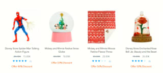 Tot 56% korting op geselecteerde artikelen in de Disney Store