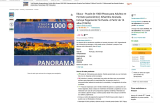 Puzzle Alhambra 1000 piezas por solo 8,39€