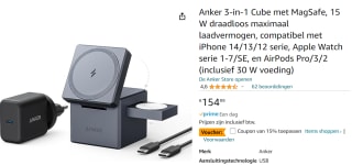 Anker 3-in-1 Cube met MagSafe voor €131,74 bij Amazon.nl