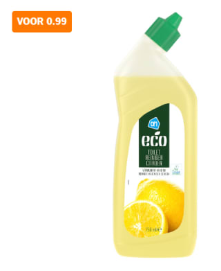 ECO toiletreiniger 750 ml voor €0,99 bij de AH