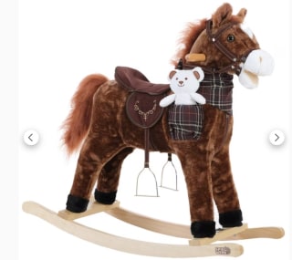 Caballo balancín animal marrón con función de sonido por 54,95€