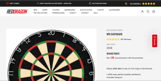 Red Dragon NPQ Dartboard - £28.90