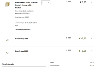 3 halen =1 betalen op baby items bij Meyco baby