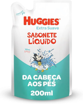 Refil de Sabonete Líquido da Huggies com 2 uni de 200ml - R$ 17,98