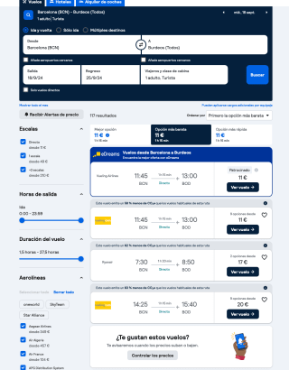 Vuelos ida y vuelta Barcelona - Burdeos desde 11€ con Skyscanner
