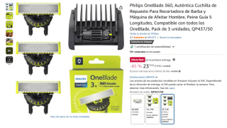 Philips OneBlade 360 pack 3 cuchillas por 23,74€