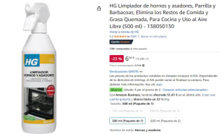 3 Botes de Hg Limpiador Hornos y Barbacoas 500ml por 12.86€
