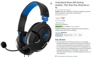 TURTLE BEACH Recon 50p Gaming-headset voor €15,99 bij Amazon