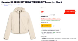 Superdry Softshell trekker damesjas (maat L) voor €39 bij Bol