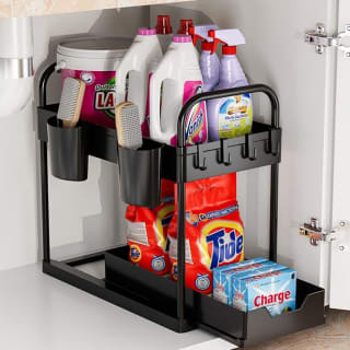 Organizador GEMWON Fregadero extraíble 4 Ganchos y 2 Cesta Colgante para cajones por 16,99€