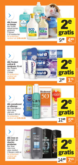 Albert Heijn Hamsterweken veel producten de 2de gratis