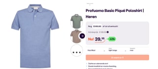 Profuomo Piqué Poloshirt voor €39,95 bij ibood
