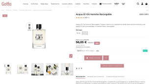Eau de Parfum Acqua Di Giò 125 ml Hombre a solo 56,05€