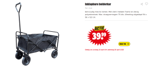 Inklapbare bolderkar voor €39,99 bij Dirk