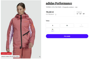 Chaqueta para Mujer adidas Performance TERREX UTILITAS RAIN por 78€