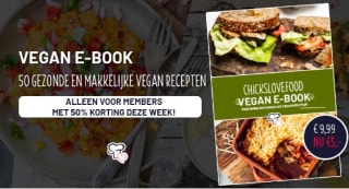 50% korting op Vegan e-book van Chickslovefood
