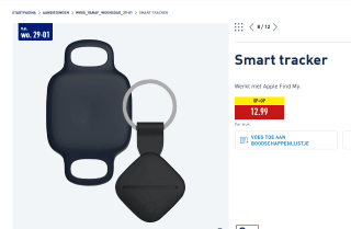Smart tracker, werkt met Apple Find My voor €12,99 bij de Aldi