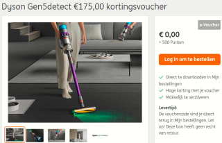 Dyson Gen5detect €175,00 kortingsvoucher en gratis Floor Dok voor 500 ING rentepunten