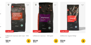 Hema Espresso koffiebonen 3 kg voor €25