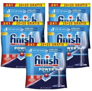 FINISH Detergente lavavajillas a máquina todo en uno ,250 capsulas por 27,73€