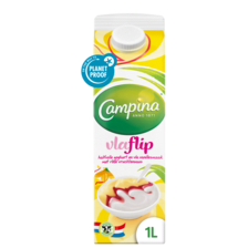 1+2 gratis op Campina vlaflip, zacht & luchtig of slagroom vla bij Poiesz-supermarkten