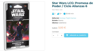 Star Wars LCG: Promesa de Poder / Ciclo Alianzas 6 por 3€