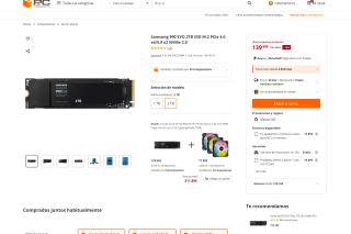 Samsung 990 EVO 2TB SSD M.2 PCIe 4.0 x4/5.0 x2 NVMe 2.0 por solo 139,99€