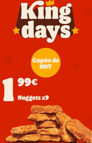 Burger King 9 Nuggets por 1,99€
