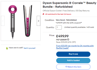 Catch eBay's Dyson Supersonic & Corrale beauty bundle for £269.99