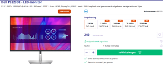 DELL P LED monior Series P3223DE - 31.5" voor €249 bij Azerty