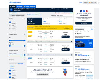 Vuelos ida y vuelta Alicante- Palma de Mallorca desde 19€ con Skyscanner