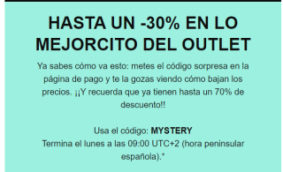 Tenemos descuento de -30% en el outlet de Asos