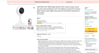 Cámara Baby Monitor WiFi de Interior 1080p a solo 14,99€