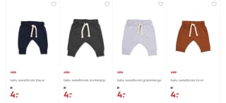 Diverse Baby/peuter sweatbroekjes voor €4 bij de Hema