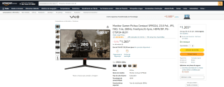Monitor Gamer da Pichau, modelo Centauri SPRO24 de 23.8 Polegadas - R$ 1.265,90
