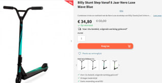 Billy Stunt Step - Vanaf 8 Jaar - Nero Luxe Wave Blue voor €34,80 bij Zesso