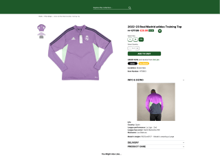Sudadera Real Madrid Adidas entrenamiento por solo 23,99€